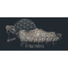 Wandbild liegender Buddah