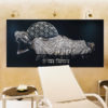 Wandbild liegender Buddah