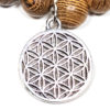 Mala Armband Wengeholz elastisch Blume des Lebens