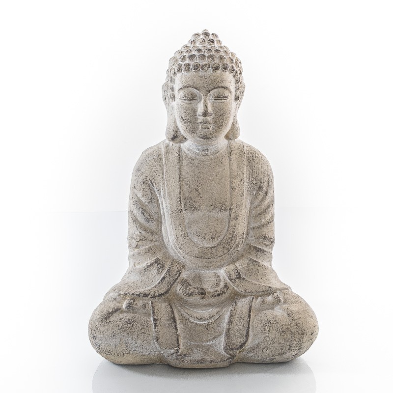 Buddha Statue sitzend beige