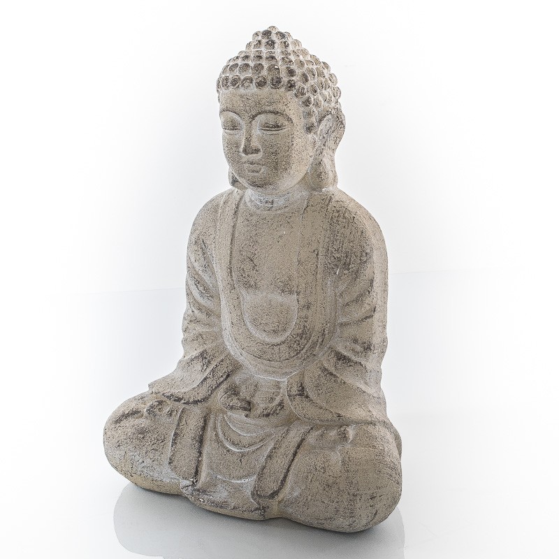 Buddha Statue sitzend beige