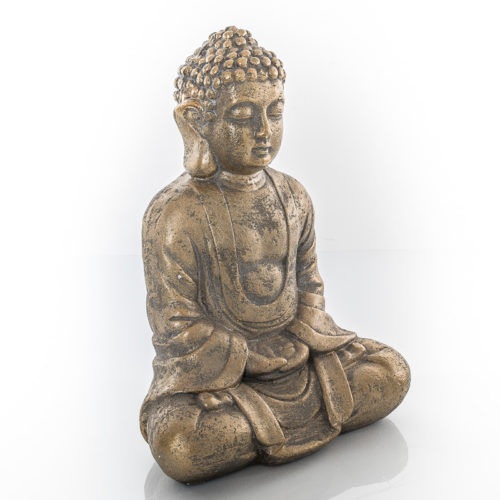 Buddha Statue - sitzend, meditierend - Outdoor, Magnesiumoxid, 27 x 18 x 38cm