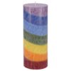 Chakrenkerze aus Stearin 60x120mm aus 100% pflanzliche Rohstoffe in den 7 Chakrenfarben